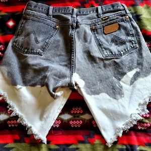 Bleached Wrangler Shorts